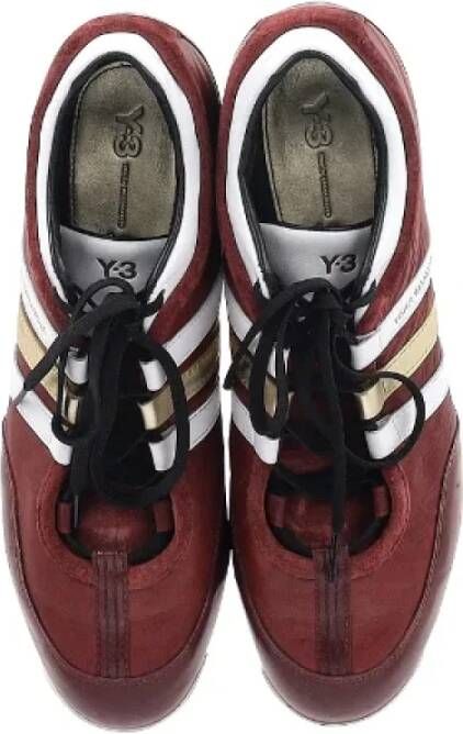 Yohji Yamamoto Pre-owned Leather sneakers Red Heren