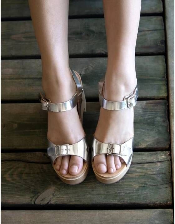 Youyou Hoge hiel sandalen Geel Dames