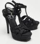 Yves Saint Laurent Vintage Pre-owned Fabric sandals Black Dames - Thumbnail 3