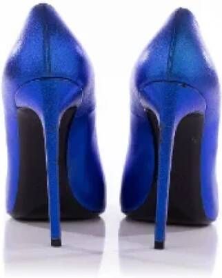 Yves Saint Laurent Vintage Pre-owned Leather heels Blue Dames