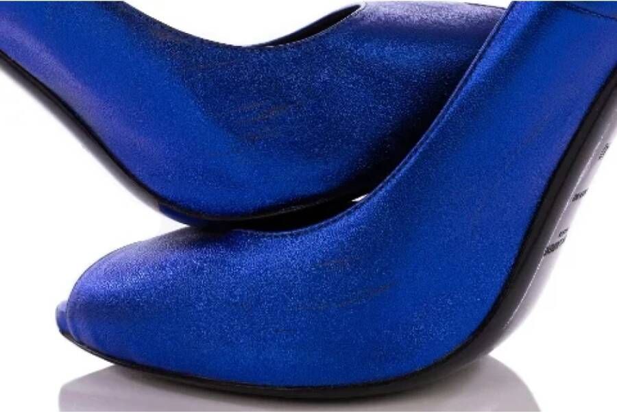 Yves Saint Laurent Vintage Pre-owned Leather heels Blue Dames