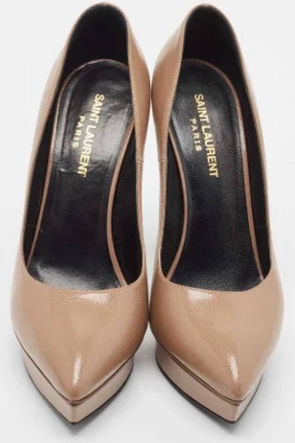 Yves Saint Laurent Vintage Pre-owned Leather heels Brown Dames