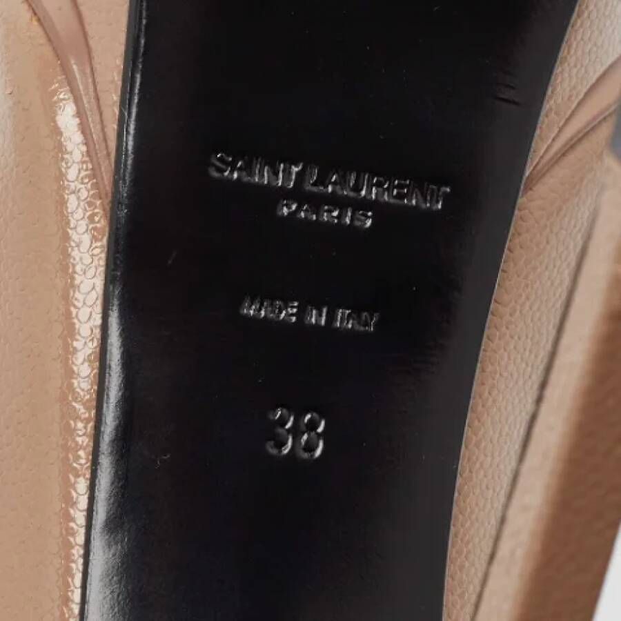 Yves Saint Laurent Vintage Pre-owned Leather heels Brown Dames