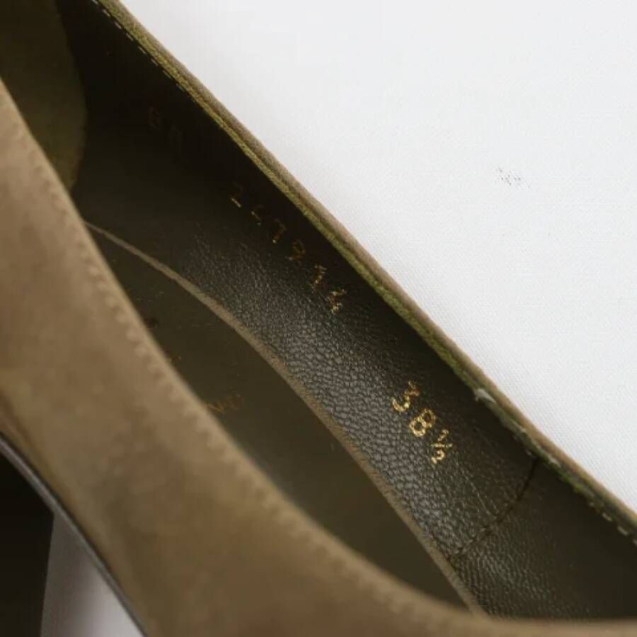 Yves Saint Laurent Vintage Pre-owned Leather heels Green Dames