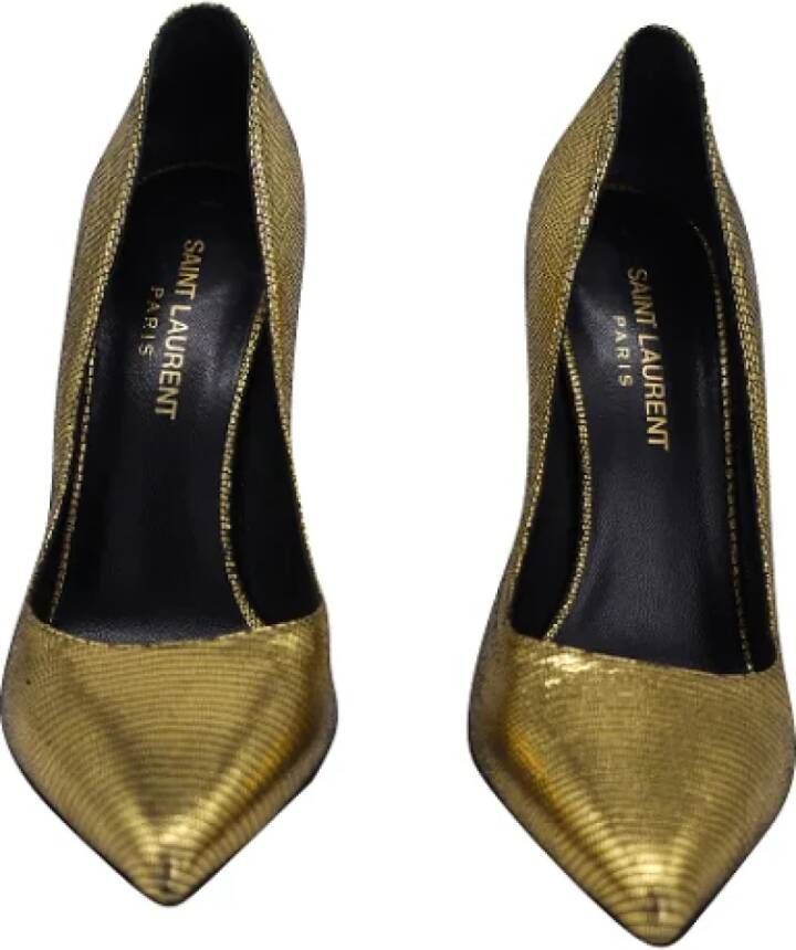 Yves Saint Laurent Vintage Pre-owned Leather heels Yellow Dames