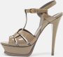 Yves Saint Laurent Vintage Pre-owned Leather sandals Beige Dames - Thumbnail 2