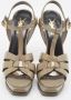 Yves Saint Laurent Vintage Pre-owned Leather sandals Beige Dames - Thumbnail 3