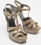 Yves Saint Laurent Vintage Pre-owned Leather sandals Beige Dames - Thumbnail 4