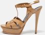 Yves Saint Laurent Vintage Pre-owned Leather sandals Beige Dames - Thumbnail 2