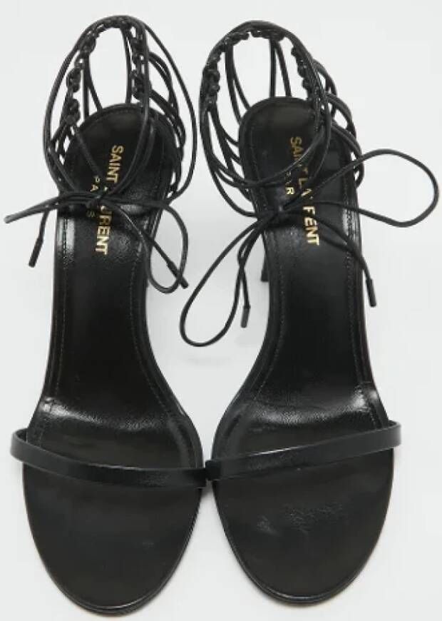 Yves Saint Laurent Vintage Pre-owned Leather sandals Black Dames