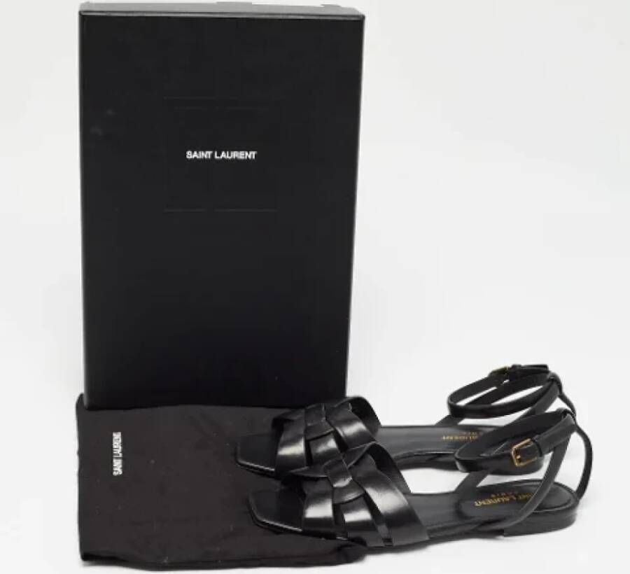 Yves Saint Laurent Vintage Pre-owned Leather sandals Black Dames