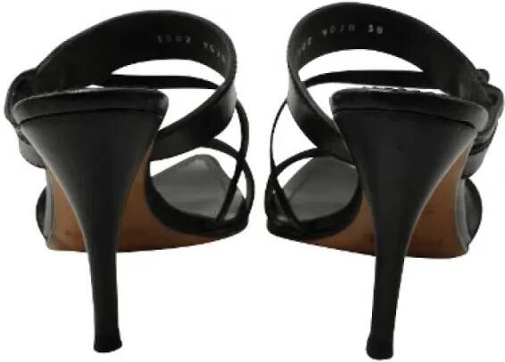 Yves Saint Laurent Vintage Pre-owned Leather sandals Black Dames