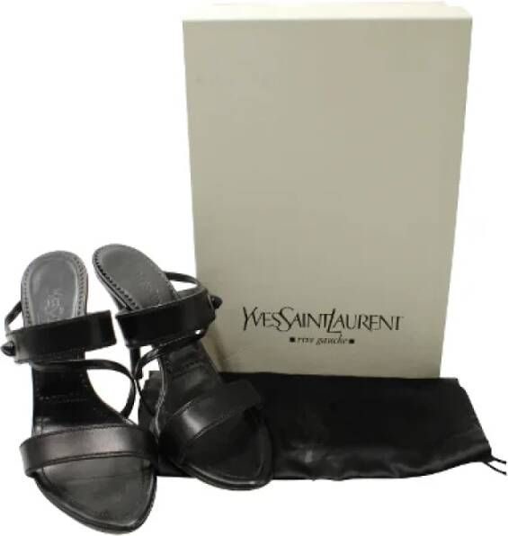 Yves Saint Laurent Vintage Pre-owned Leather sandals Black Dames