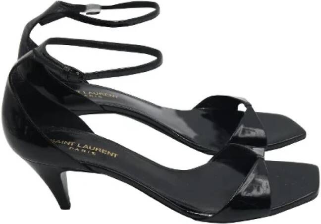 Yves Saint Laurent Vintage Pre-owned Leather sandals Black Dames