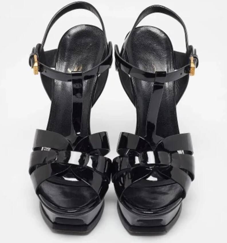 Yves Saint Laurent Vintage Pre-owned Leather sandals Black Dames