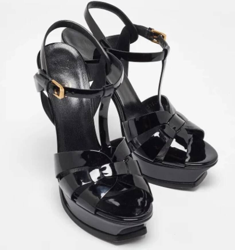 Yves Saint Laurent Vintage Pre-owned Leather sandals Black Dames