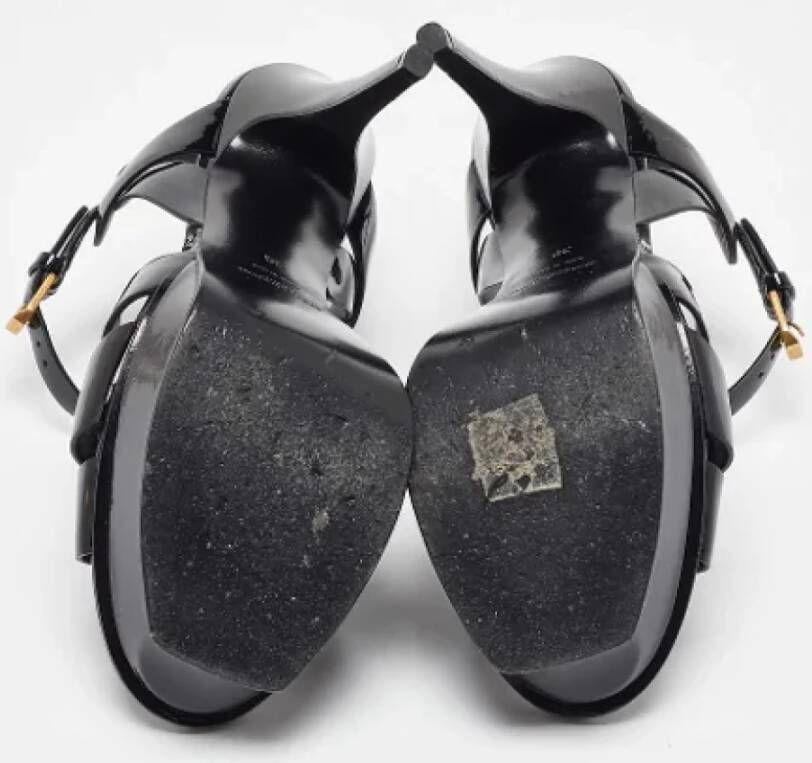 Yves Saint Laurent Vintage Pre-owned Leather sandals Black Dames