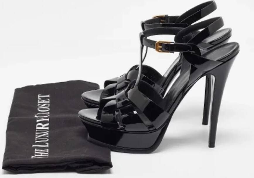 Yves Saint Laurent Vintage Pre-owned Leather sandals Black Dames