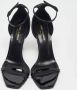 Yves Saint Laurent Vintage Pre-owned Leather sandals Black Dames - Thumbnail 3