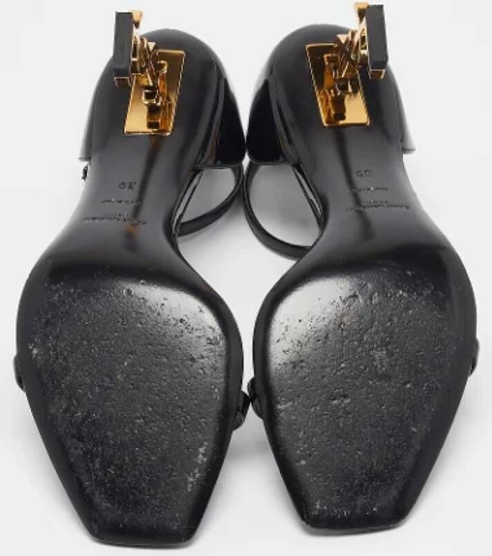 Yves Saint Laurent Vintage Pre-owned Leather sandals Black Dames