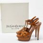 Yves Saint Laurent Vintage Pre-owned Leather sandals Brown Dames - Thumbnail 9