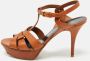 Yves Saint Laurent Vintage Pre-owned Leather sandals Brown Dames - Thumbnail 2