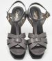 Yves Saint Laurent Vintage Pre-owned Leather sandals Gray Dames - Thumbnail 3