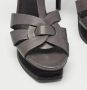 Yves Saint Laurent Vintage Pre-owned Leather sandals Gray Dames - Thumbnail 7