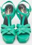 Yves Saint Laurent Vintage Pre-owned Leather sandals Green Dames - Thumbnail 2
