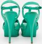 Yves Saint Laurent Vintage Pre-owned Leather sandals Green Dames - Thumbnail 4