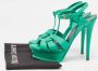 Yves Saint Laurent Vintage Pre-owned Leather sandals Green Dames - Thumbnail 8