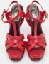 Yves Saint Laurent Vintage Pre-owned Leather sandals Red Dames - Thumbnail 3