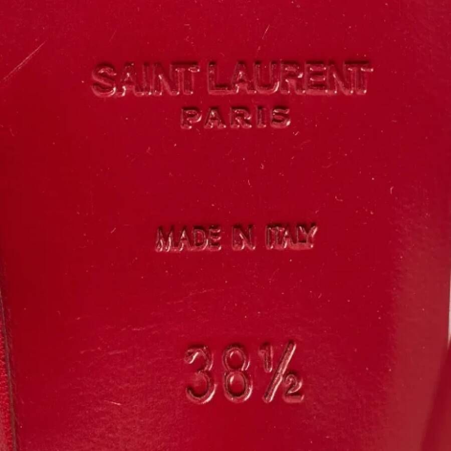 Yves Saint Laurent Vintage Pre-owned Leather sandals Red Dames