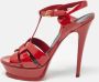 Yves Saint Laurent Vintage Pre-owned Leather sandals Red Dames - Thumbnail 2