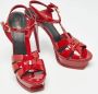 Yves Saint Laurent Vintage Pre-owned Leather sandals Red Dames - Thumbnail 4