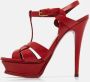 Yves Saint Laurent Vintage Pre-owned Leather sandals Red Dames - Thumbnail 2