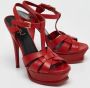 Yves Saint Laurent Vintage Pre-owned Leather sandals Red Dames - Thumbnail 4