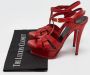 Yves Saint Laurent Vintage Pre-owned Leather sandals Red Dames - Thumbnail 9