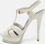 Yves Saint Laurent Vintage Pre-owned Leather sandals White Dames - Thumbnail 2