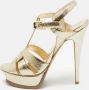 Yves Saint Laurent Vintage Pre-owned Leather sandals Yellow Dames - Thumbnail 2