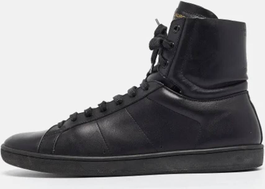 Yves Saint Laurent Vintage Pre-owned Leather sneakers Black Heren