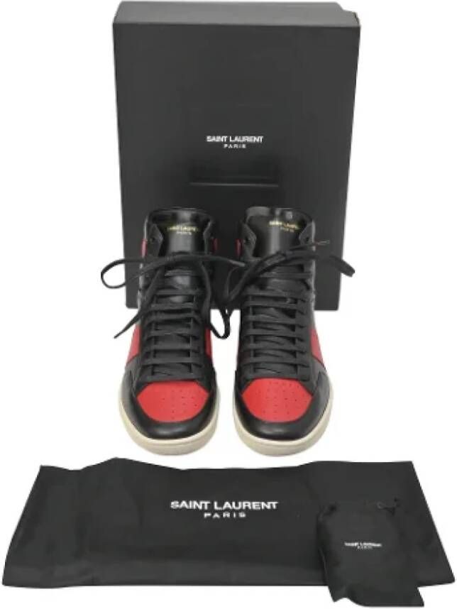 Yves Saint Laurent Vintage Pre-owned Leather sneakers Black Heren