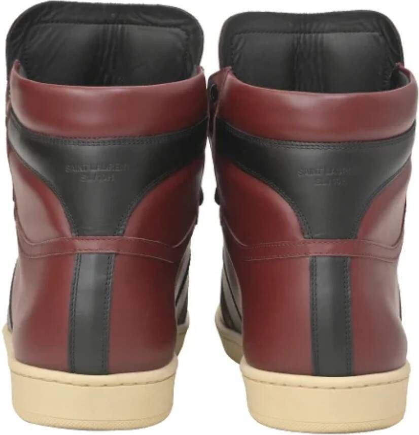 Yves Saint Laurent Vintage Pre-owned Leather sneakers Red Heren