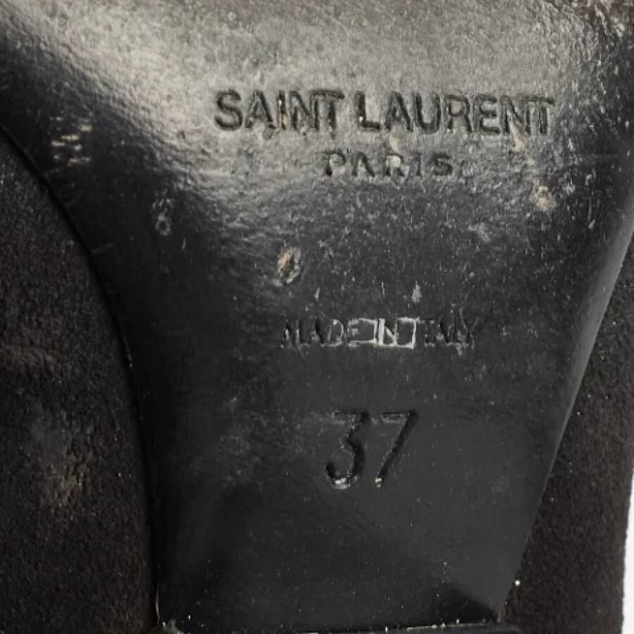 Yves Saint Laurent Vintage Pre-owned Suede boots Black Dames