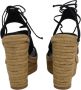 Yves Saint Laurent Vintage Pre-owned Suede espadrilles Black Dames - Thumbnail 3