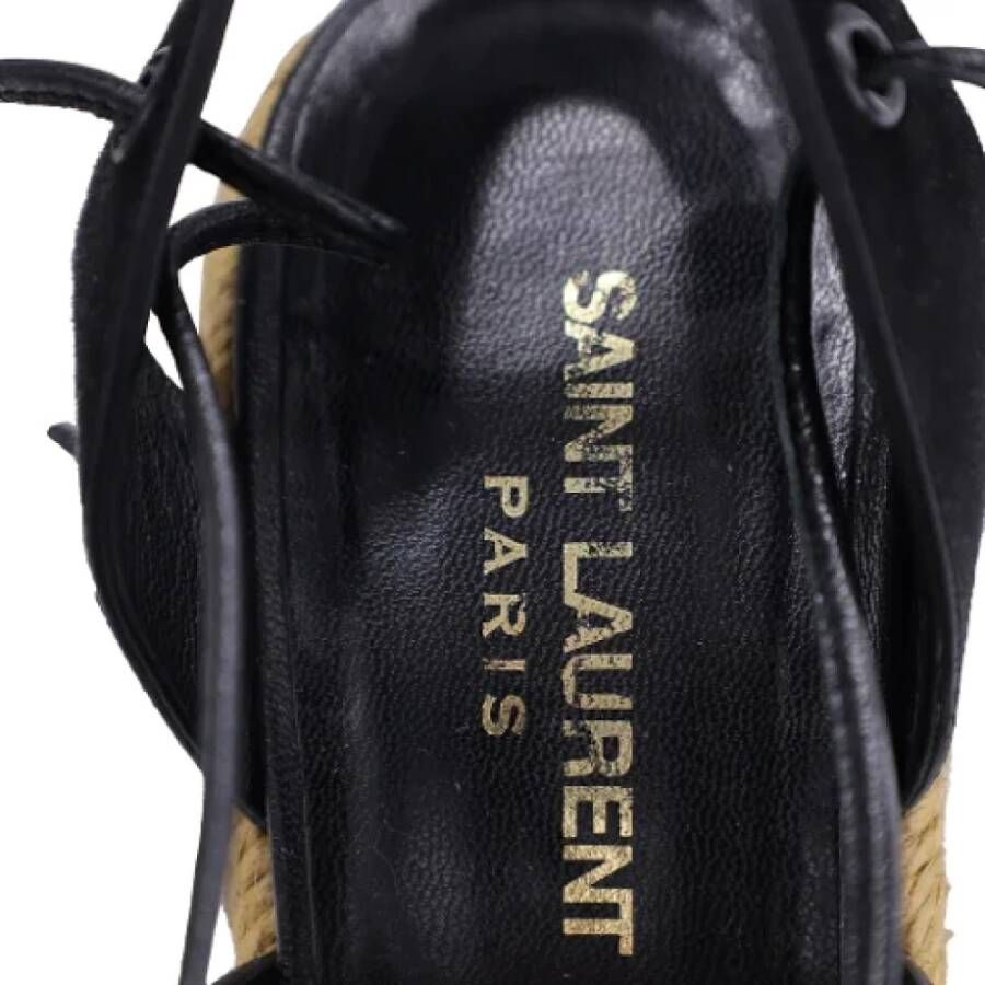 Yves Saint Laurent Vintage Pre-owned Suede espadrilles Black Dames