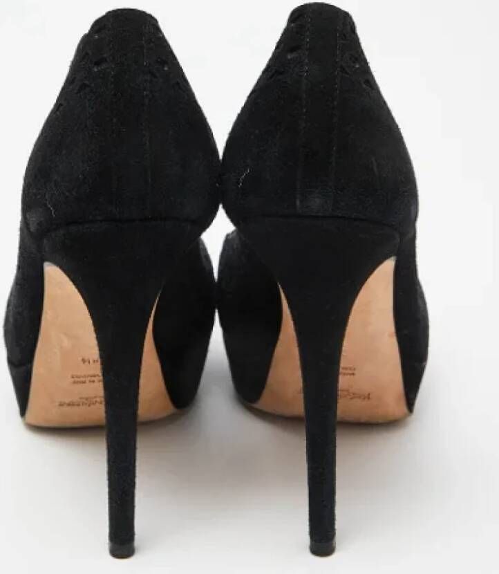 Yves Saint Laurent Vintage Pre-owned Suede heels Black Dames