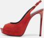 Yves Saint Laurent Vintage Pre-owned Suede heels Red Dames - Thumbnail 2