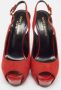 Yves Saint Laurent Vintage Pre-owned Suede heels Red Dames - Thumbnail 3