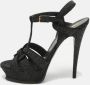 Yves Saint Laurent Vintage Pre-owned Suede sandals Black Dames - Thumbnail 2
